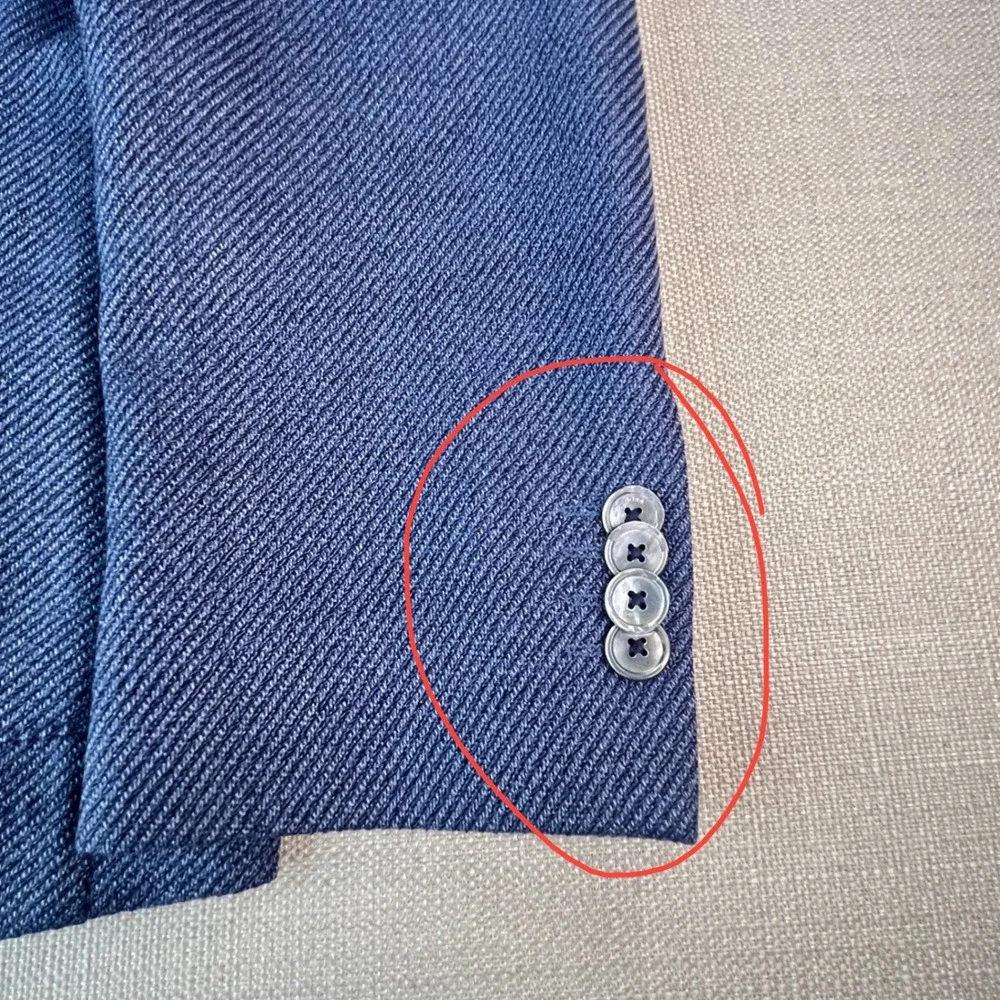 Hugo Boss Blazer Mens 40R Blue Nold2 Slim Fit Textured Two Button Sport Coat